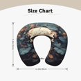 thumbnail image 5 of Daiia Vintage Leaf Flower Skull Pattern Travel Pillow 100% Pure Memory Foam Travel Neck Pillow, Airplane Pillow U-Shaped Neck Pillow Ergonomic Travel Pillow, 5 of 8
