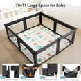 thumbnail image 6 of Doradotey Baby Playpen Foldable and Adjustable, Large Play Yard for Toddlers, 71x79in Black, 6 of 7