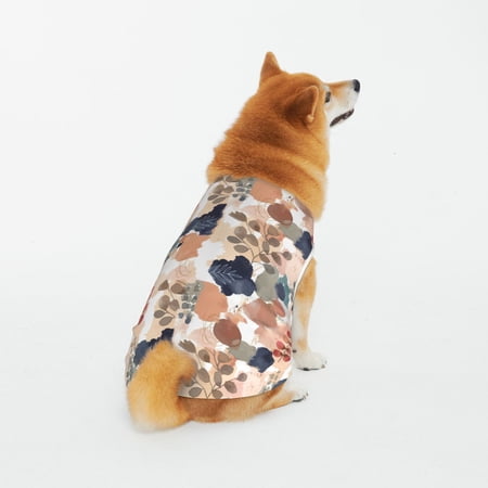 Honeii Watercolor Plants Pattern 100% Cotton Dog Clothes Dog Costumes Doggie Shirts Puppy Shirt Pet Vest Tank Top Cat Tee-XX-Large