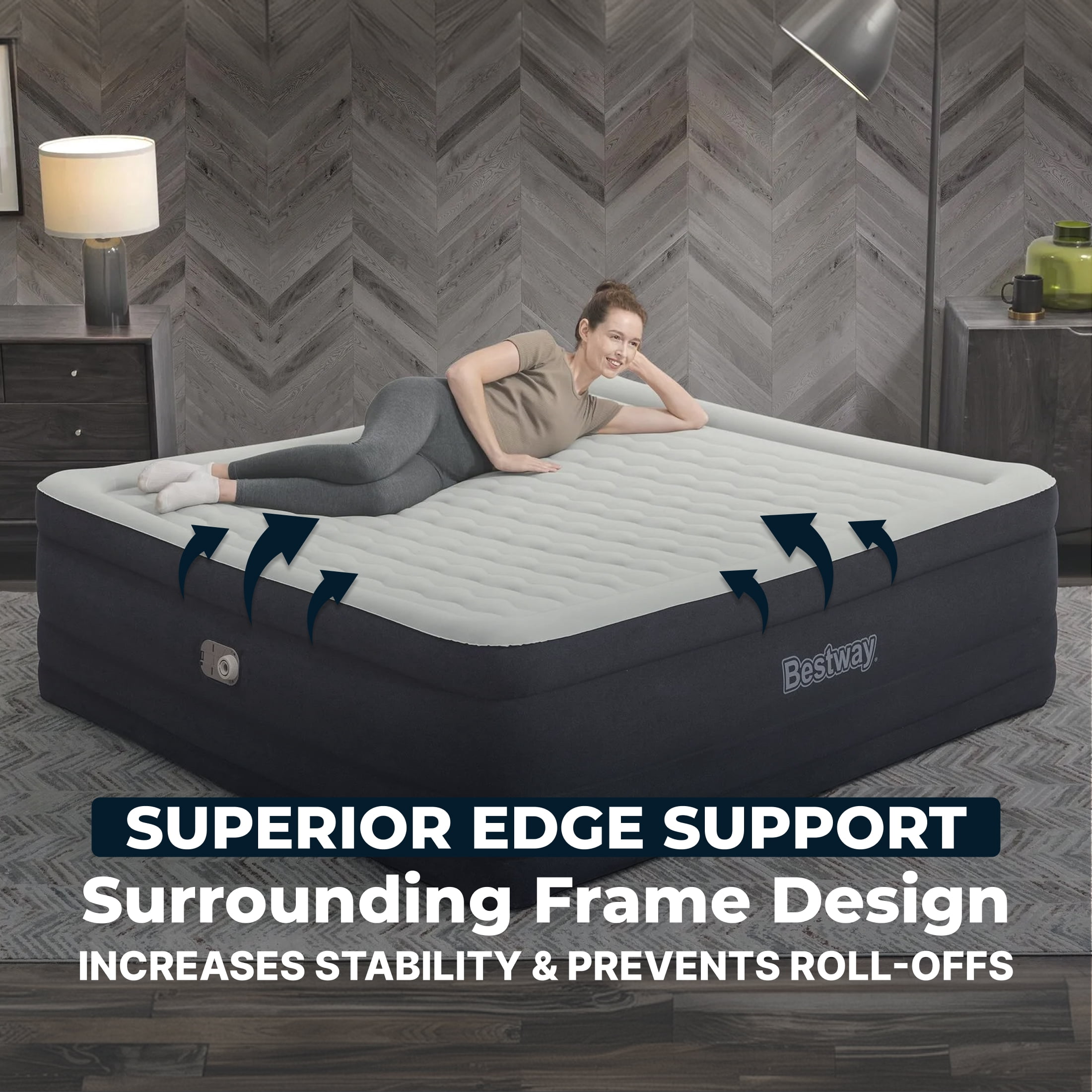 Bestway SleepSupport Air Mattress King 24” with Built-in AC Pump