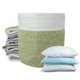 thumbnail image 1 of Planterist Cesta Organizadora Grande Tejida – Algodón Lavable, Plegable y Portable – Multiusos 33.5x34 cm para Almacenaje, Decoración y Ropa Sucia (Tulum), 1 of 9