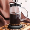 thumbnail image 5 of 2X French Press Coffee Pots Stainless Steel Glass Coffee Maker Multifunctional Hand Punch Pot Coffee Accessories 350ml, 5 of 6