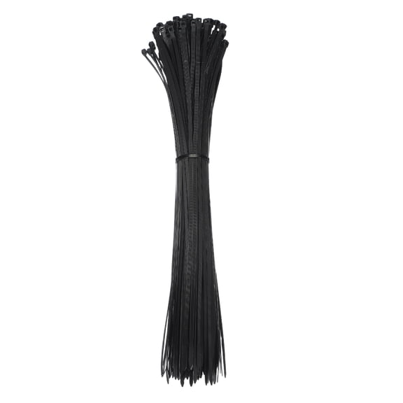 Uxcell Zip Ties Self-Locking Nylon Wire Cable Ties for Home Office Garden Workshop Black 18 Inch x 5.2 mm