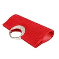 thumbnail image 5 of Zhaomeidaxi Elegant Evening Rhinestone Satin Pleated Wedding Party Clutch Purse Handbag, 5 of 7