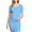 Light Blue-1, variant on Women's Maternity Bodycon Mini Dresses Ruched Side Dress Casual Short Sleeve Dress for Daily Wearing Or Baby Shower