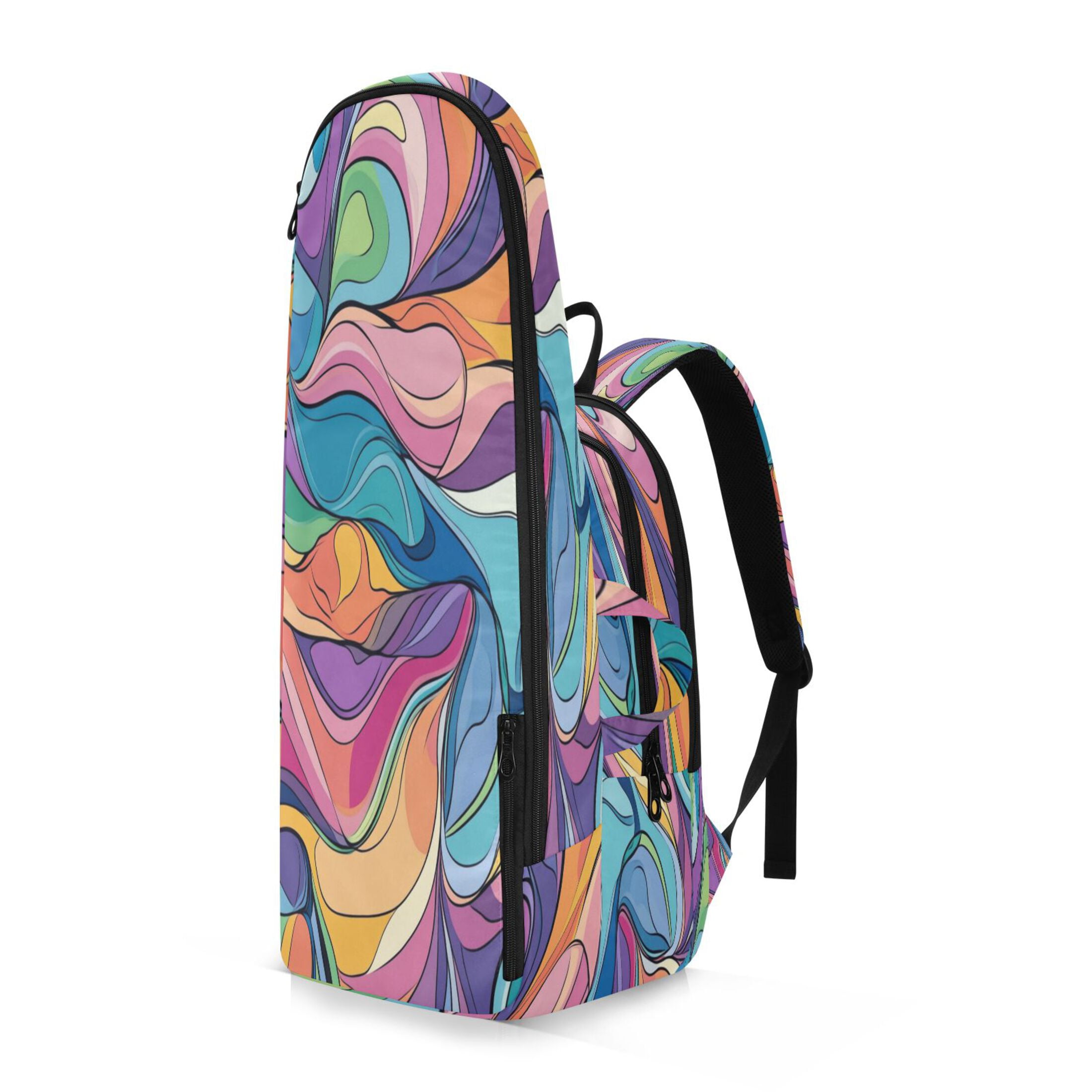 2 Racquet Holder Tennis Backpack Tennis Racket Covers Gym Bags Pastel Color Lines