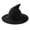 Black, variant on Vintage Pointed Witch Hat, Wide Brim Wizard Cap, Gothic Party Renaissance Fair Headwear
