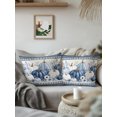 thumbnail image 3 of Outdoor Pillows Waterproof, Blue Pumpkins Fall Bedding Throw Pillows with Insert for Couch Sofa Bed, Thanksgiving Autumn Eucalyptus Flowers 16x16 Inch Pillowcases Decorative Patio Pillow Set of 1, 3 of 8