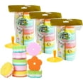 thumbnail image 6 of Kitchen Cleaning Sponges, Individually Wrapped Sponges,Bulk,Dishwashing Spoges Scouring Pad, Flower Round Loofah Dish Sponge Scrubber for Washing Dishes for Household Cleaning (15 Pack), 6 of 7
