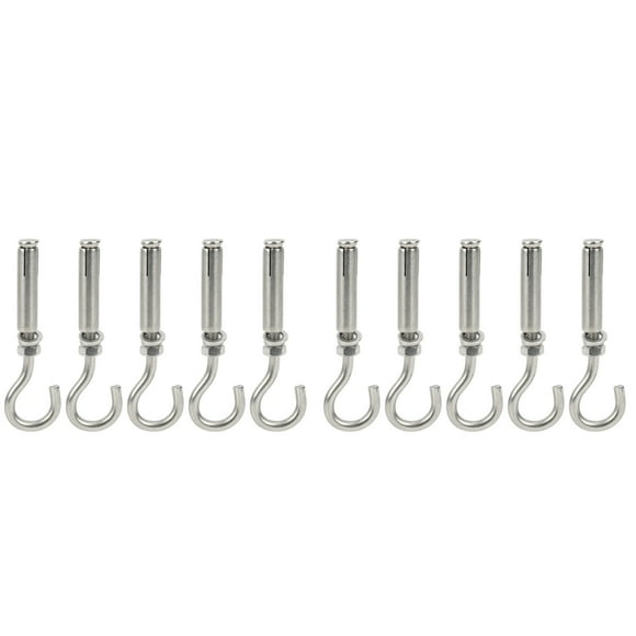 Expansion Hooks, Rustproof Strong Bearing Capacity M6 Hook Bolts for Rain Sheld for Guard Rail for Air Conditioner Frame Fixing for Antitheft Door