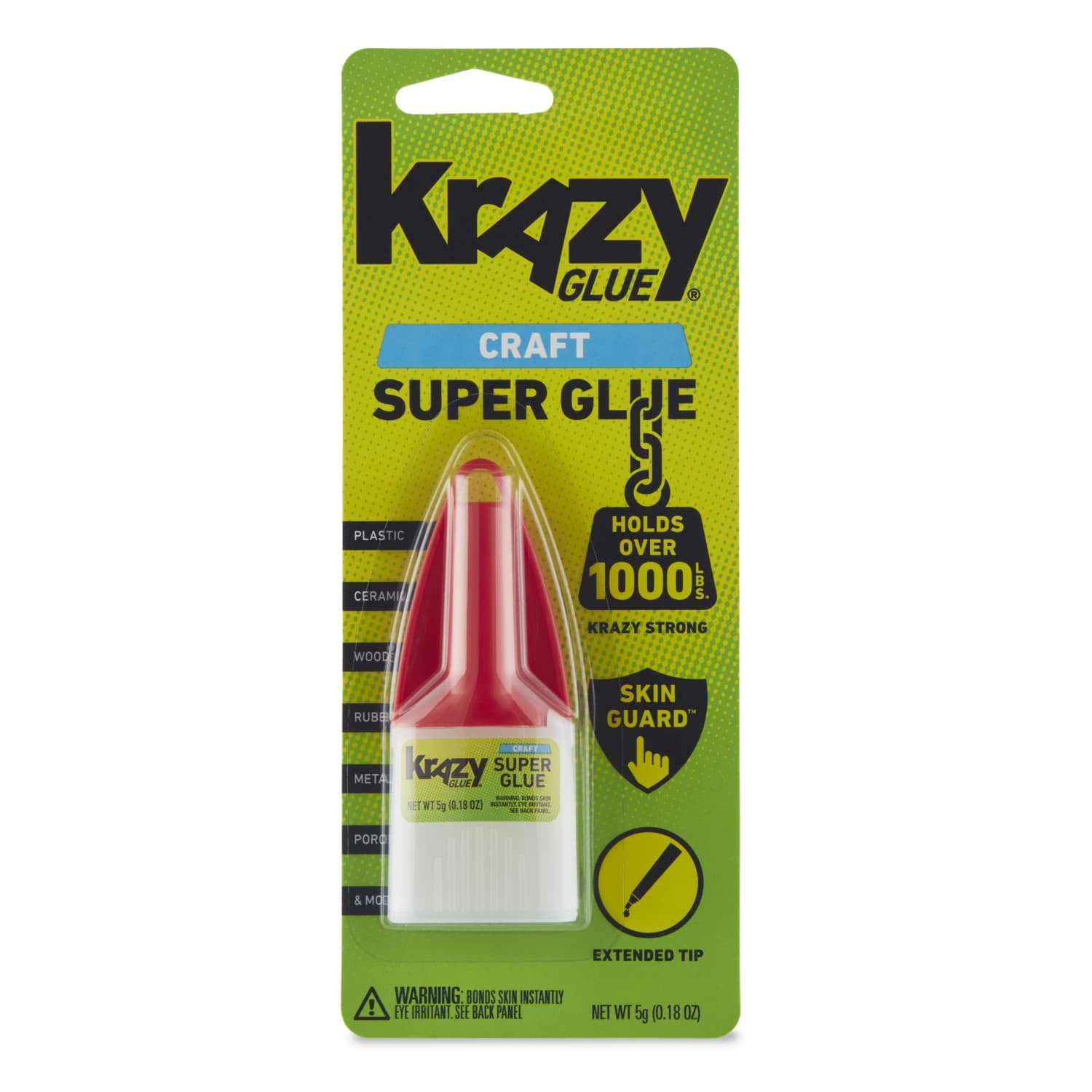 (3 pack) Krazy Glue Craft Super Glue Gel, Extended Tip, 5g, 1 Count