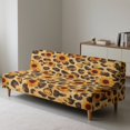 thumbnail image 4 of SCRAWLGOD Sunflower Leopard Print Sofa Cover Without Armrest for Pets Anti Slip Leakproof Sofa Slipcover Washable Dustproof Couch Cover for 3 Cushion Couch, 4 of 9