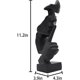 thumbnail image 4 of Silence is Gold Thinker Statue Abstract Art Resin Figurine Black, 4 of 5
