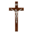 thumbnail image 2 of Jeweled Cross JC-636-E 6-1/4" Walnut Crucifix, 2 of 7