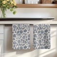 thumbnail image 7 of Light Blue Floral Kitchen Towels Set of 3, Rustic Vintage Flowers Botanical Spring Absorbent Dish Towels for Kitchen, Microfiber Hand Towel, Quick Drying Tea Towel for Cleaning Decorative Dishcloths, 7 of 7