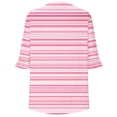 thumbnail image 4 of Yuanlook Womens Casual Short V Neck 3/4 Sleeve Tops Blouses Fashion Clothes - Pink - L, 4 of 5