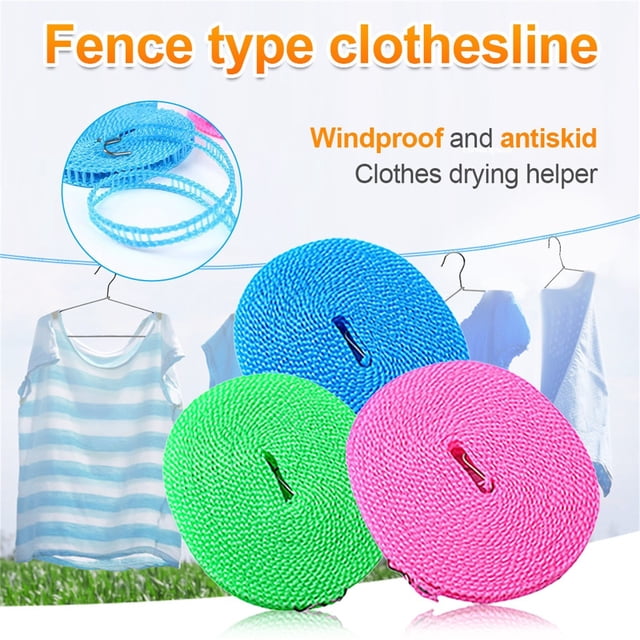 Grandes Économies! Corde à Linge Coupe-Vent Antidérapante, Corde à Linge de Voyage Portable, Corde à Linge Compacte Réglable pour Séchage Extérieur, Intérieur et Camping