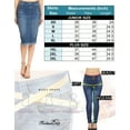 thumbnail image 5 of Fashion2Love Women's Juniors/Plus Size Knee-Length Pencil Stretch Denim Skirt, 5 of 6