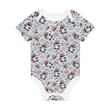 

Matuu I Love USA for Baby Short-Sleeve Bodysuit Soft Cotton Comfortable and Breathable Perfect for Newborns and Infants