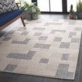 thumbnail image 3 of SAFAVIEH Milos Quintella Geometric Indoor/Outdoor Area Rug, Beige/Grey, 6'7" x 6'7" Square, 3 of 13