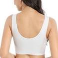 thumbnail image 3 of Women's Sports Bra – Seamless Front Lace Cover Removable Padded Wirefree Crop Tank Top Bralette Cami Comfort Yoga, 3 of 8