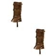 thumbnail image 4 of Yinanstore Pirate Boot Tops Shoes Covers Gift, Comfortable Medieval Boot Covers for Cosplay Brown, 4 of 7