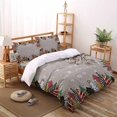 thumbnail image 3 of Abstract Christmas Tree King Size Comforter Set, Winter Snowflakes Graffiti Xmas Gray Bedding for All Seasons, 4 Pcs Bed Set with 1Comforter (90"x106") ,1 Sheet(94"x116"), 2 Pillowcases (19"x35"), 3 of 6