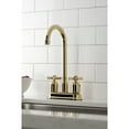 thumbnail image 2 of Kingston Brass KB8492ZX Millennium Two-Handle 2-Hole Deck Mount Bar Faucet in Polished Brass, 2 of 7