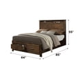 thumbnail image 3 of Queen Size Storage Bed Frame with Drawers, Oak Finish Platform Bed with Underbed Storage, No Box Spring Needed, High Weight Capacity, 3 of 6