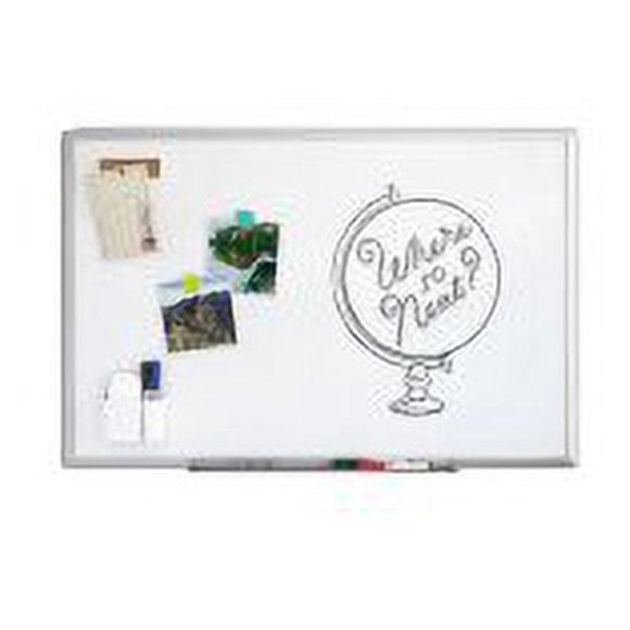 U Brands Tableau Effaçable à Sec Magnétique, 17 x 23 Pouces, Cadre en Aluminium Argenté (070U00-01), Blanc
