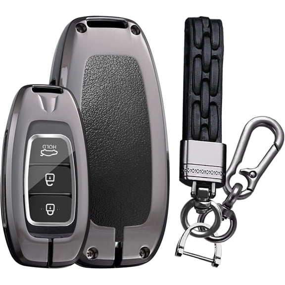 Key Fob Cover Compatible with Hyundai Palisade Elantra Kona Santa Fe Veloster Accent 2020-2023 3-5 Button Keychain Case Holder Protector