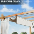 thumbnail image 3 of WildBreak 10 x 10 feet Outdoor Pergola, with Canopy and Side Mesh Screen, Beige & White, 3 of 7