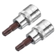 thumbnail image 1 of Uxcell 2Pcs 3/8-Inch Drive T35 Torx Bit Socket, S2 Steel, 1 of 6