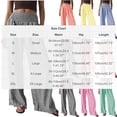 thumbnail image 3 of Tumotour Athletic Workout Running Pants for Women Plaid Wide-Leg Pants Summer Beach Trousers with Pocket Stretch Waist Slacks, 3 of 7