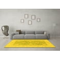 thumbnail image 3 of Ahgly Company Indoor Round Oriental Yellow Traditional Area Rugs, 4' Round, 3 of 4