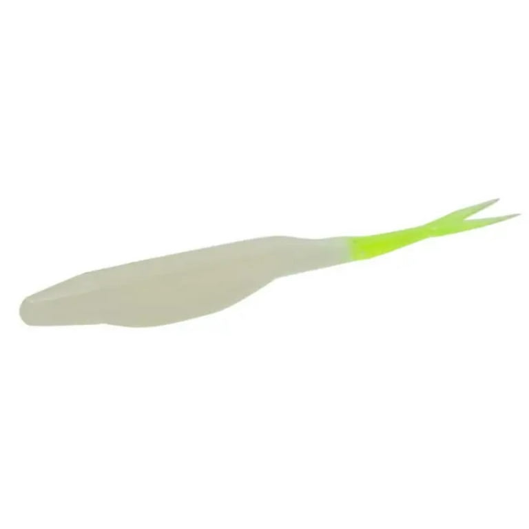 Zoom Super Fluke Freshwater Fishing Soft Bait, Chartreuse Pearl, 5 1/4,  10-pack