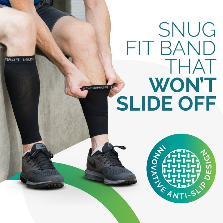 Never Quit Calf Compression Sleeves for Men & Women, Unisex. Shin