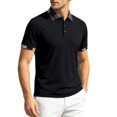 thumbnail image 4 of XAOFW Summer Polo Shirts For Man Fashion Ice Silk V Neck Short Sleeve Button Down Shirts For Everyday Wear Trendy Tops L, 4 of 7
