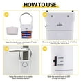 thumbnail image 6 of GJX ABS Home Security, Easily Hangs on Door Knobs Or Windows, Seamless and Immediate Window Alarms, For Tool-Free Easy Installation 0.27 x 0.07 x 5.47 in Motion Sensor, White, 6 of 7