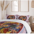 thumbnail image 6 of Ambesonne Flower Duvet Cover Set, Chinese Dragon Mythical, 2-Calking, Yellow Blue, 6 of 7