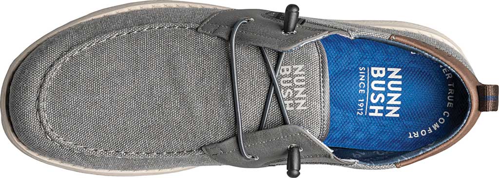 Men's Nunn Bush Brewski Moc Toe Wallabee Slip On Sneaker Grey Canvas 9 M - image 5 of 6