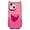 Hot Pink, variant on for iPhone 15 Case 6.1" for Women Cute 3D Love Heart Kawaii Cat Ear Gradient Color Soft Silicone Shockproof Protective Arc Edge Bumper Aesthetic Phone Cover (Brown Pink)