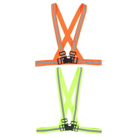 

2PCS Elastic Reflective Vest Lightweight Safety Vests for Cycling Night Cycling Vest