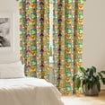 thumbnail image 2 of Hearts Curtains 2 Panels Set, Valentine's Day Themed Love in Colorful Frames Romantic Illustration, Window Drapes for Living Room Bedroom, 56"W X 63"L, Multicolor, by Ambesonne, 2 of 5