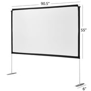 onn. 100" Portable Indoor/Outdoor 16:9 Theater Projection Screen, Detachable Legs, White, 100024196 - Best Reviews Guide