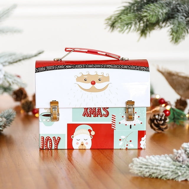Christmas Gift Packaging Box Tin Hand Carrying Money Can Gift Box New Christmas Children's Gift Box