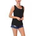 thumbnail image 4 of Women's Plus Size Summer Basic Essential Tank Performance Scoop neck Tank Color Black, 4 of 8