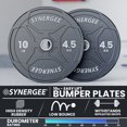 thumbnail image 2 of Synergee Bumper Plates – Durable Olympic Weight Plates, Low-Bounce Rubber for Strength Training, Powerlifting, and Functional Workouts., 2 of 6