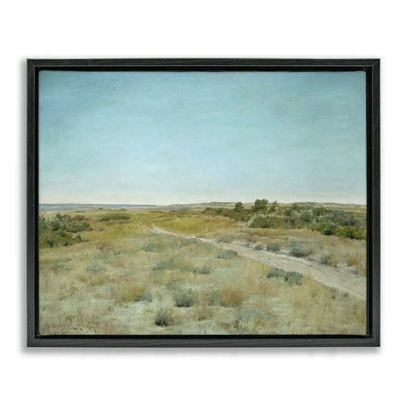 Stupell Industries Classic First Touch of Autumn Landscape & Nature Painting Black Floater Framed Canvas Art Print Wall Art, 21 x 17