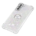 thumbnail image 4 of Funda para Samsung Galaxy S21 FE 5G con Brillo Líquido Flotante, Purpurina, Parachoques y Anillo Giratorio Soporte, 4 of 5